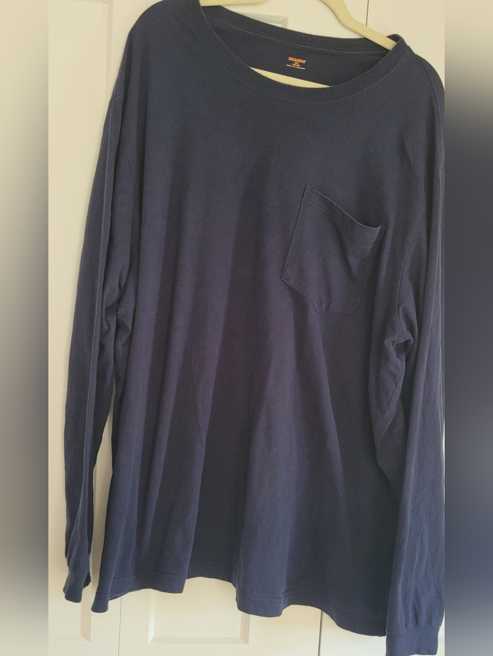 Brahma Navy Long Sleeve Pocket Tee